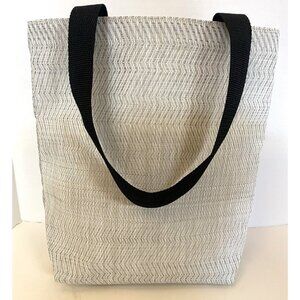 Chilewich Woven Tote Bag Silver Retired Model made in US Durable EUC